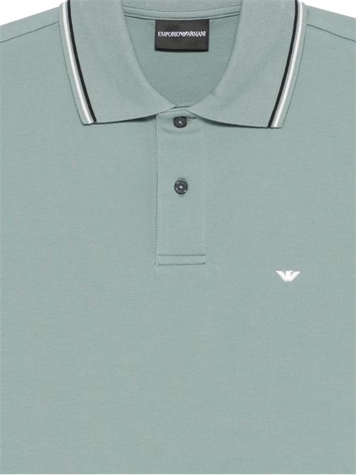 Polo uomo Emporio Armani verde in piqué stretch EMPORIO ARMANI | EM004606AF23090U9170